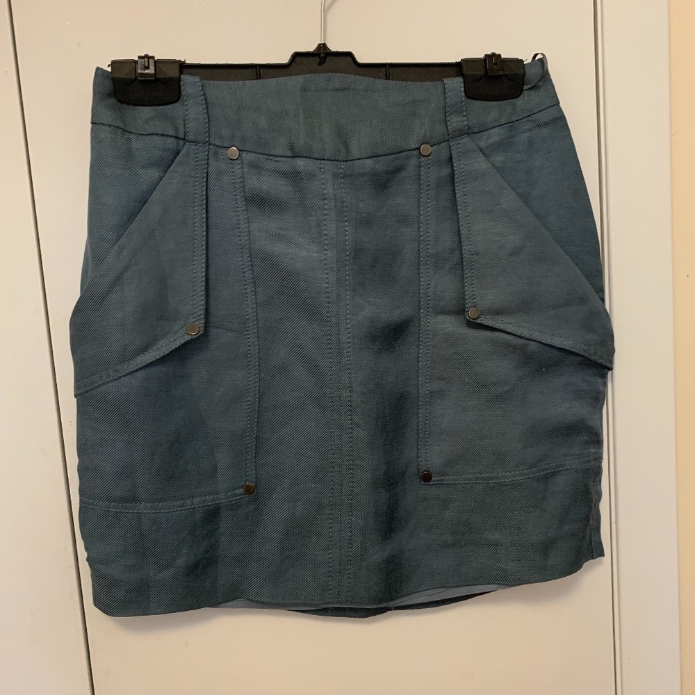 MANGO Blue Mini Skirt Size 4